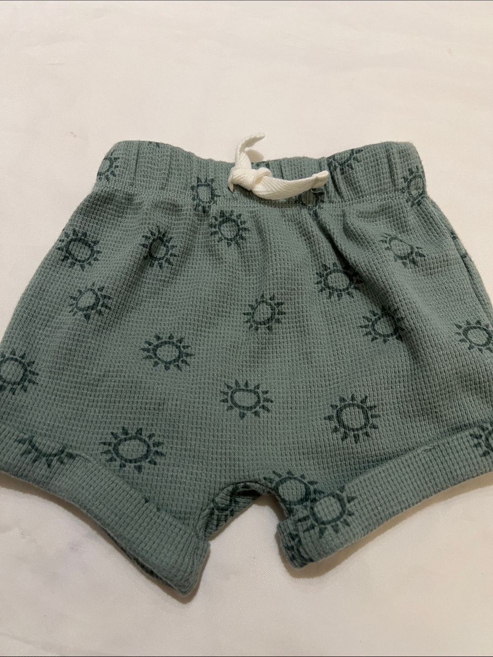 “Bundle 10/$13” Carter's 3M Sage Green Waffle Knit Baby boy girl Shorts